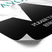 Modernes Aqua Aquamarin Tiffany Baby Dusche Favori Poster (Ecke)