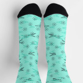 Modernes Aqua Black Sternexplosionen Socken (Oben)