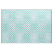 Modernes Aqua Blau und Weiß Quatrefolienmuster Stoff (Yard (91,4 cm))