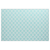 Modernes Aqua Blau und Weiß Quatrefolienmuster Stoff (Fat Quarter (45,7 x 55,9 cm))
