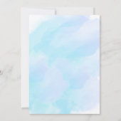 Modernes Aqua Blue 16. Geburtstagseinladung Einladung (Rückseite)