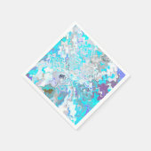 Modernes Aqua Blue Design Cocktail Papier Napkins Serviette (Ecke)