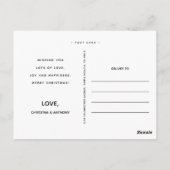 Modernes Aqua Blue Happy Holiday Foto Postkarte (Rückseite)