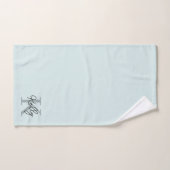 Modernes Aqua Blue Monogram Script Badhandtuch Set (Handtuch)