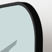 Modernes Aqua Blue Monogram Script Pickleball Schläger (Linke Seite)