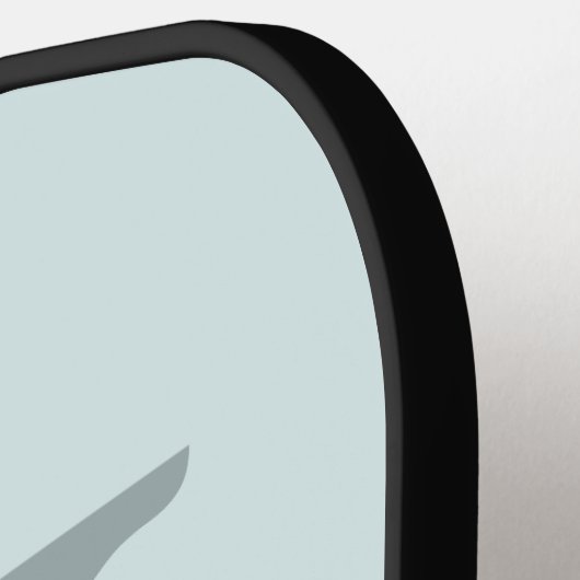 Modernes Aqua Blue Monogram Script Pickleball Schläger (Linke Seite)