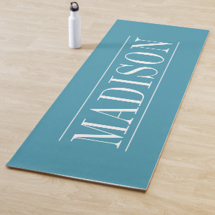 Modernes Aqua Blue Personalisiert Yogamatte