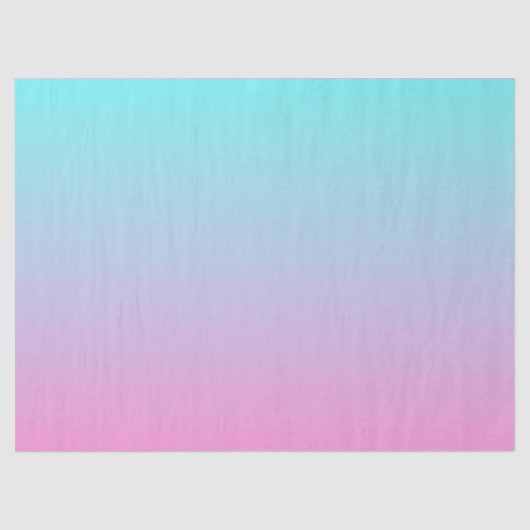 Modernes Aqua Blue Pink Gradient Ombre Tissue Pape Seidenpapier (Vorderseite)