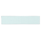 Modernes Aqua Blue Zickzack Stripes Muster Kurzer Tischläufer (Horizontal)