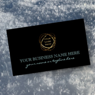 Modernes Aqua für das Logo "Black Business" Rechteckiger Aufkleber