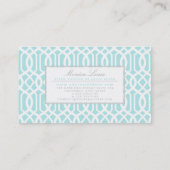 Modernes Aqua-Gitter hallo beruflich Visitenkarte (Rückseite)