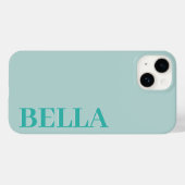 Modernes Aqua Green erste minimale zeitgenössische Case-Mate iPhone Hülle (Rückseite (Horizontal))