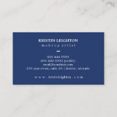 Modernes Aqua Navy Ocean Abstrakt Visitenkarte (Rückseite)