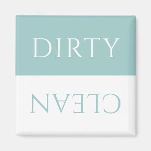 Modernes Aqua Sky Blue Weißes Geschirrspüler/saube Magnet