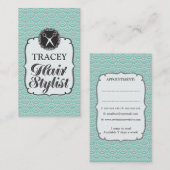 Modernes Aqua stuft Terminkarte (Vorne/Hinten)