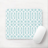Modernes Aqua Trellis Muster Mousepad (Mit Mouse)