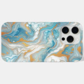 Modernes Aqua Türkis Aquamarines blaues Gold Case-Mate iPhone Hülle (Rückseite (Horizontal))