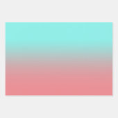 Modernes Aqua und Korallengraben Geschenkpapier Set (Vorderseite 3)