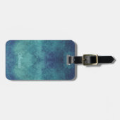 Modernes Aqua und Lila Abstrakt Gepäckanhänger (Vorderseite horizontal)