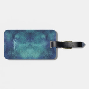 Modernes Aqua und Lila Abstrakt Gepäckanhänger