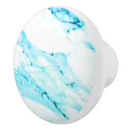 Modernes Aquamarin-blaues Marmormuster Keramikknauf