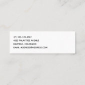 Modernes Aquamarin & Gold Agate Stone Abstract Des Mini Visitenkarte (Rückseite)