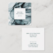 Modernes Aquamarin grünes, Abstraktes Gemälde Quadratische Visitenkarte (Vorne/Hinten)