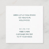 Modernes Aquamarin grünes, Abstraktes Gemälde Quadratische Visitenkarte (Rückseite)