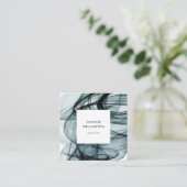 Modernes Aquamarin grünes, Abstraktes Gemälde Quadratische Visitenkarte (Stehend Vorderseite)