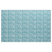 Modernes Aquamarin- und Weißlinienmuster Stoff (Fat Quarter (45,7 x 55,9 cm))