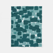 Modernes Aquamarines Abstraktes Design Fleecedecke (Vorderseite)