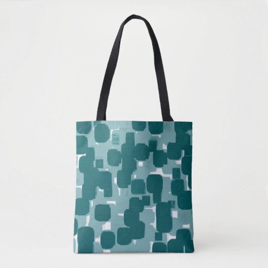 Modernes Aquamarines Abstraktes Design Tasche (Vorderseite)