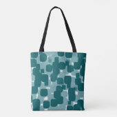 Modernes Aquamarines Abstraktes Design Tasche (Rückseite)