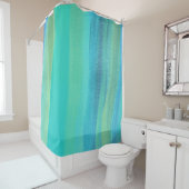 Modernes Aquamarines Blau Duschvorhang (Beispiel)