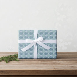 Modernes Aquamarines Blau- und Sommergrün-Muster Geschenkpapier Set