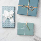 Modernes Aquamarines Blau- und Sommergrün-Muster Geschenkpapier Set