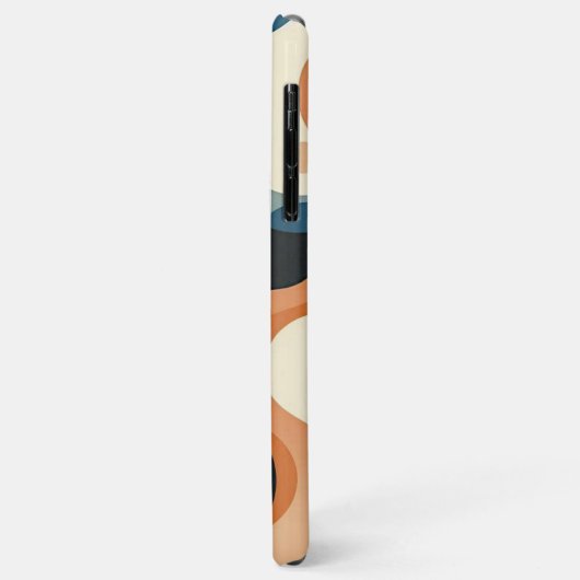 Modernes Aquamarines blaues Orange Grau Schwarz Ku Case-Mate iPhone Hülle (Hinten/Links)