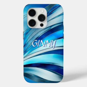 Modernes Aquamarines Blauwellenmuster Case-Mate iPhone Hülle