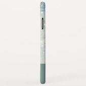 Modernes Aquamarines Blue Marble Minimal Monogram Case-Mate iPhone Hülle (Hinten/Rechts)