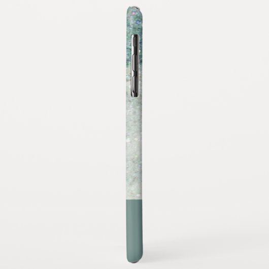 Modernes Aquamarines Blue Marble Minimal Monogram Case-Mate iPhone Hülle (Hinten/Links)