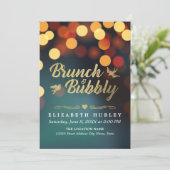 Modernes Aquamarines Brautparty Einladung (Stehend Vorderseite)