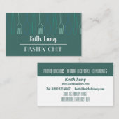 Modernes Aquamarines Cutlery Design Beruflicher Ko Visitenkarte (Vorne/Hinten)