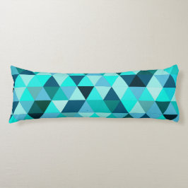 Modernes Aquamarines Dreiecksmuster Seitenschläferkissen
