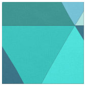 Modernes Aquamarines Dreiecksmuster Stoff (Nahaufnahme)