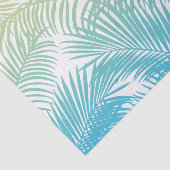 Modernes aquamarines gelbes tropisches Palmemuster Seidenpapier (Ausschnitt)