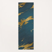 Modernes Aquamarines Goldmarmor Yogamatte (Vorderseite)