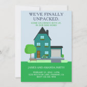 Modernes Aquamarines Green Zuhause Housewarming Pa Einladung (Vorderseite)