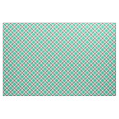 Modernes Aquamarines Grünbraun-Kariertes Muster Stoff (Fat Quarter (45,7 x 55,9 cm))