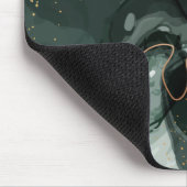 modernes, aquamarines, grünes Goldbarren-Marmor Mousepad (Ecke)