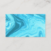 Modernes Aquamarines Kunstfluid Marbella Paint Ber Visitenkarte (Rückseite)